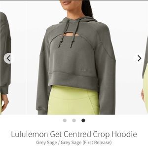 Lululemon Get Centered Crop Hoodie